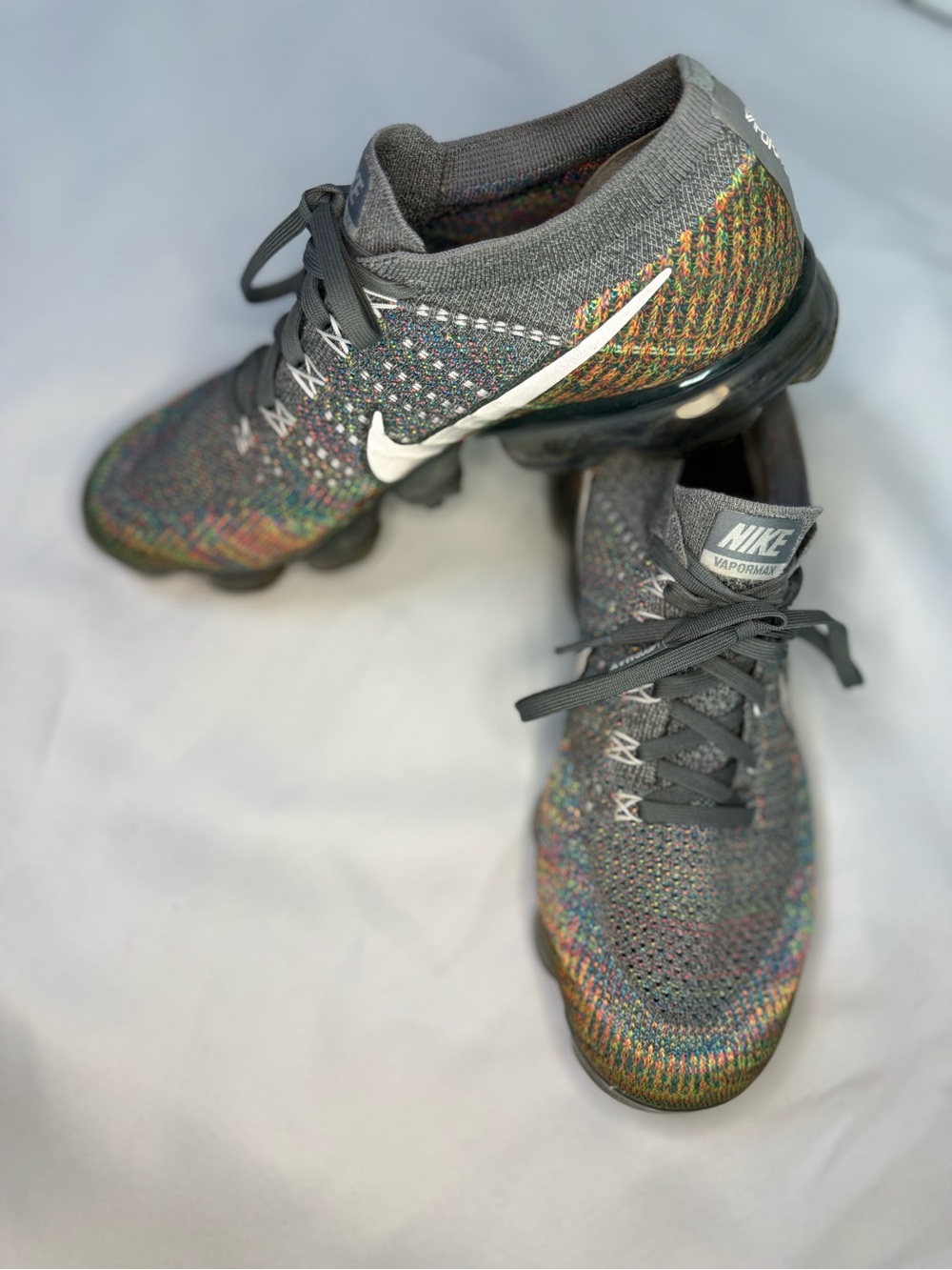 Nike - VaporMax Flyknit VaporMax Grey with Multicolor Accents - Size 10